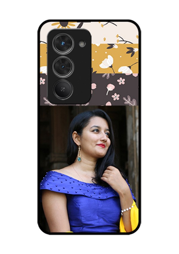 Redmi 15 5G Custom Glass Phone Case - Stylish Floral Design