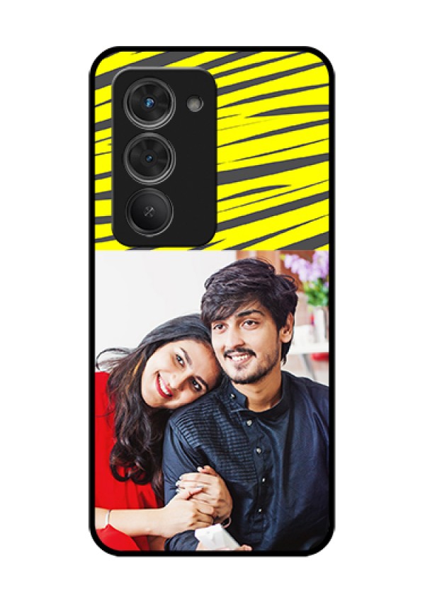 Redmi 15 5G Custom Glass Phone Case - Yellow Abstract Design