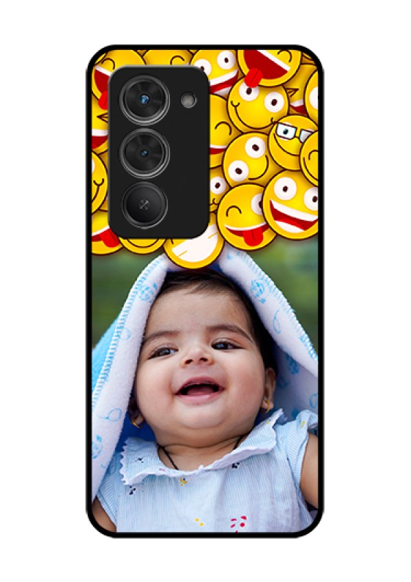 Redmi 15 5G Custom Glass Phone Case - With Smiley Emoji Design