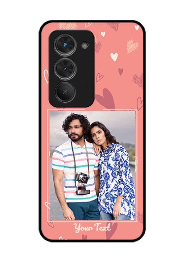 Redmi 15 5G Custom Glass Phone Case - Love Doodle Art Design