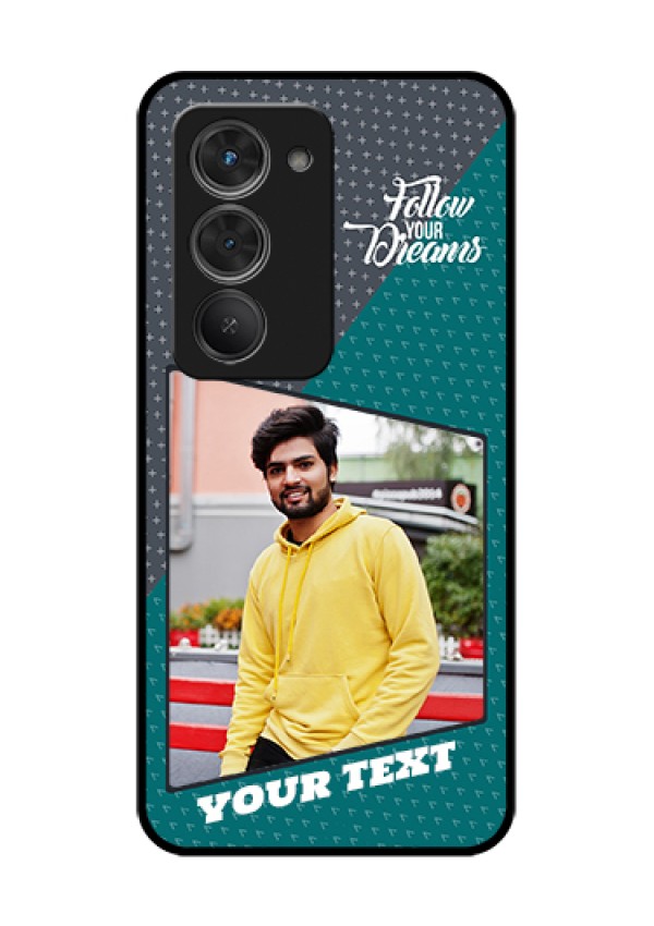 Redmi 15 5G Custom Glass Phone Case - Background Pattern Design With Quote