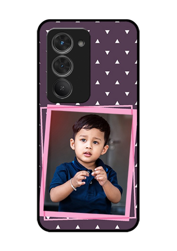 Redmi 15 5G Custom Glass Phone Case - Triangle Pattern Dotted Design