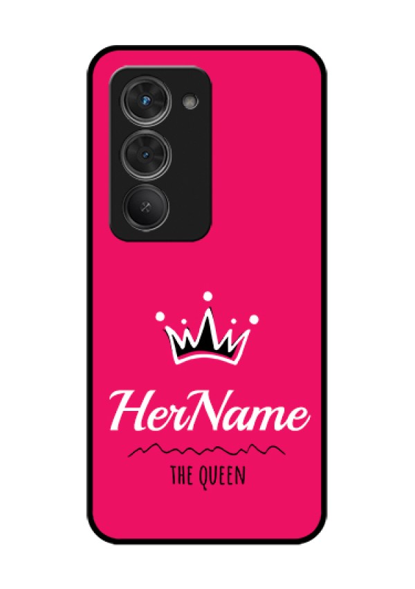 Redmi 15 5G Custom Glass Phone Case - Queen With Name Design