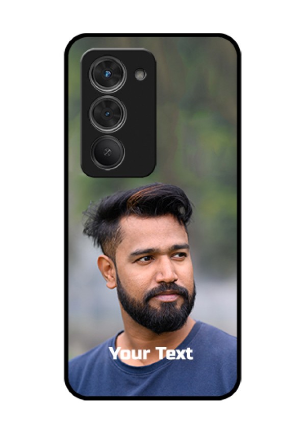Redmi 15 5G Custom Glass Phone Case - Photo With Text Design
