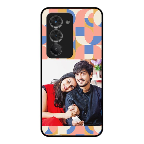 Redmi 15 5G Custom Glass Phone Case - Semi - Circle Maze Pattern Design