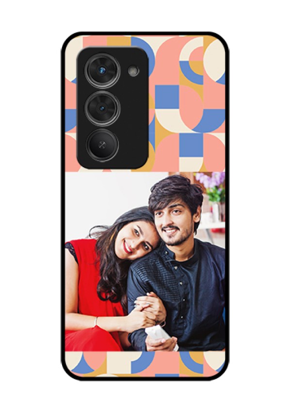 Redmi 15 5G Custom Glass Phone Case - Semi - Circle Maze Pattern Design