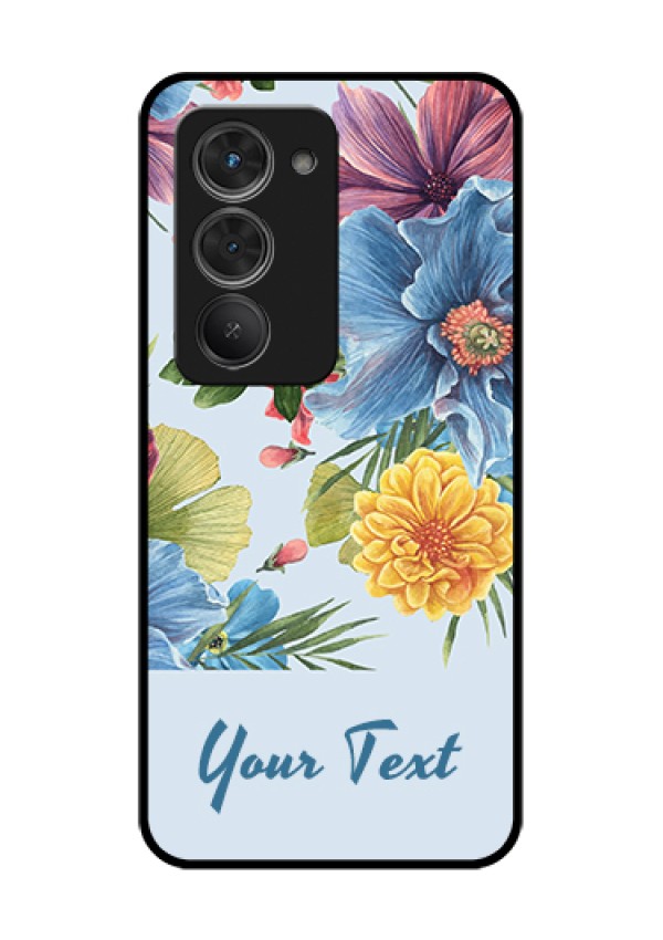 Redmi 15 5G Custom Glass Phone Case - Stunning Watercolored Flowers Painting Design