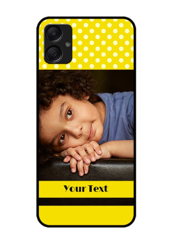 Galaxy A05 Custom Glass Phone Case - Bright Yellow Case Design