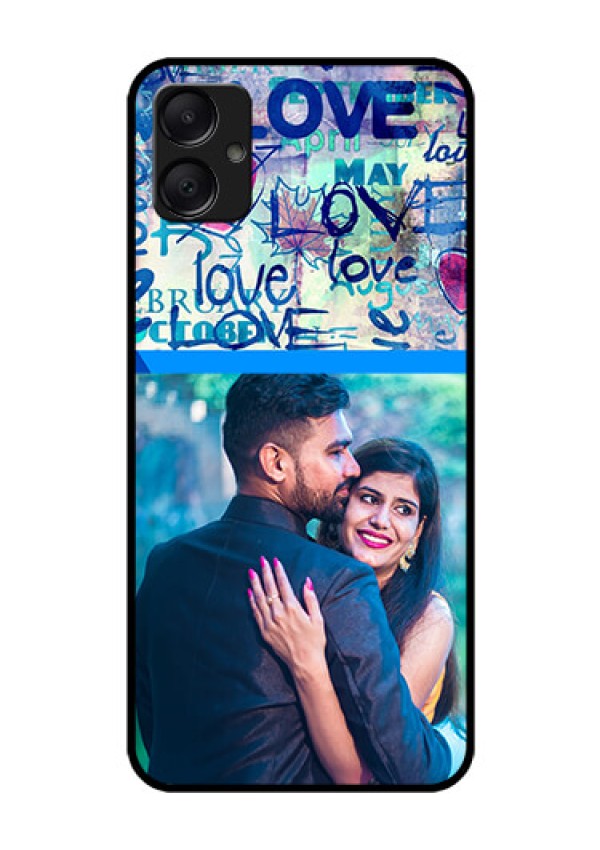 Galaxy A05 Custom Glass Phone Case - Colorful Love Design