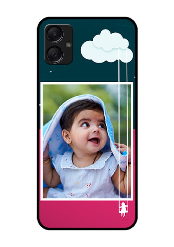 Galaxy A05 Custom Glass Phone Case - Cute Girl With Cloud Design