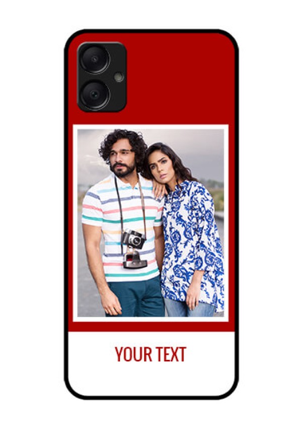 Galaxy A05 Custom Glass Phone Case - Red Color Design