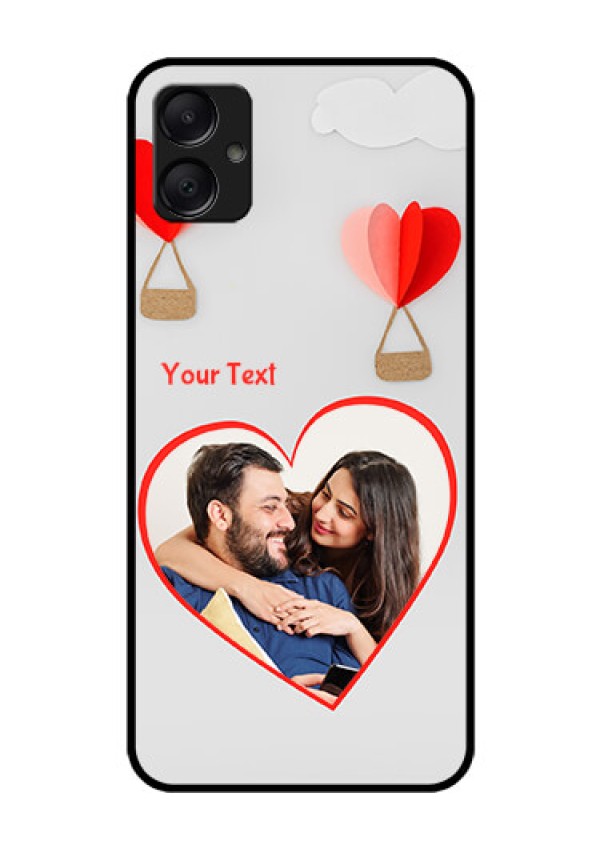 Galaxy A05 Custom Glass Phone Case - Parachute Love Design