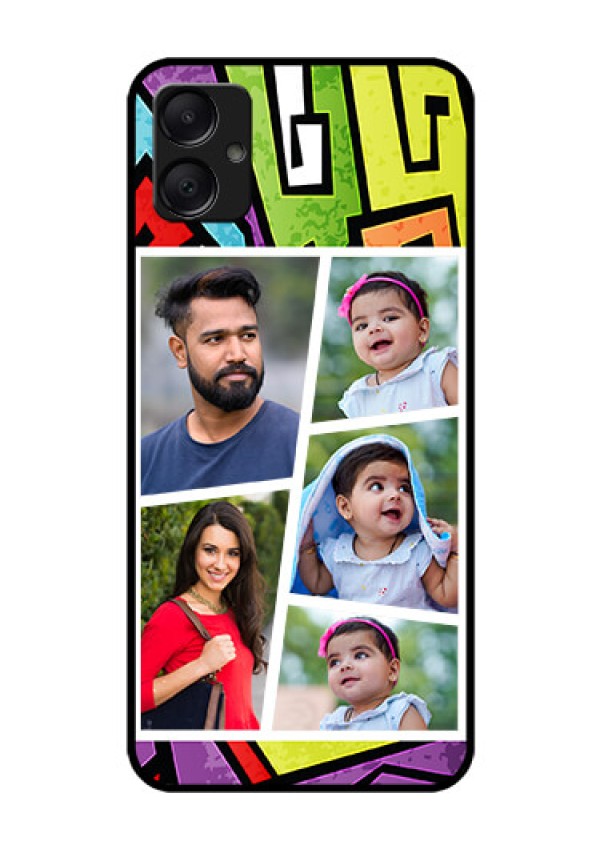 Galaxy A05 Custom Glass Phone Case - Graffiti Pattern Design
