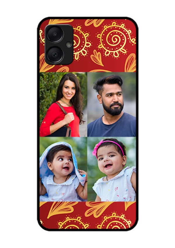 Galaxy A05 Custom Glass Phone Case - 4 Image Traditional Design
