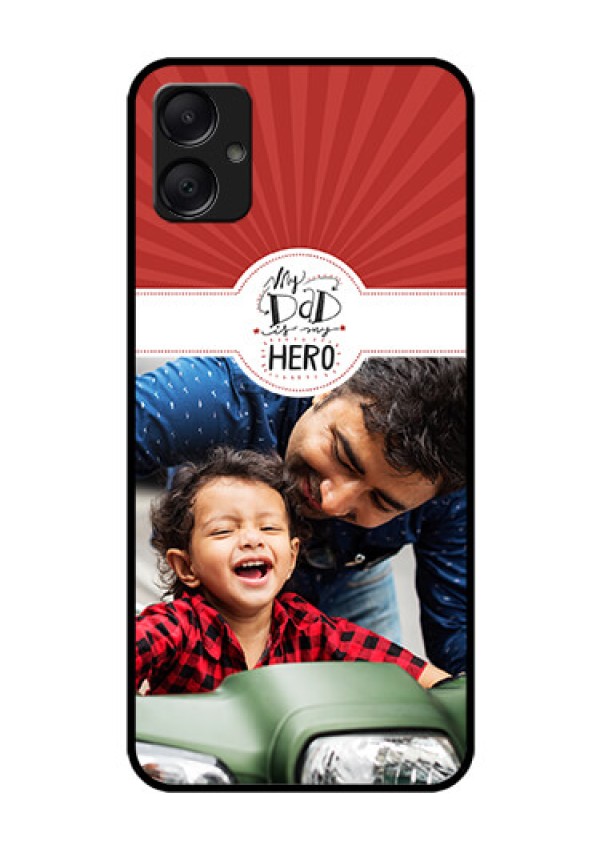 Galaxy A05 Custom Glass Phone Case - My Dad Hero Design