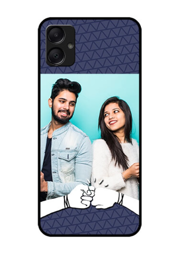 Galaxy A05 Custom Glass Phone Case - With Best Friends Design