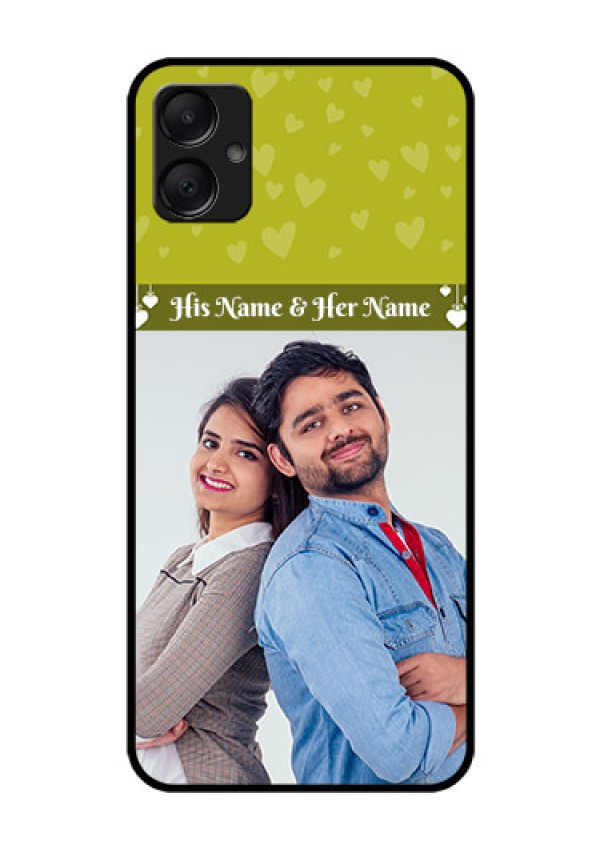 Galaxy A05 Custom Glass Phone Case - You & Me Heart Design