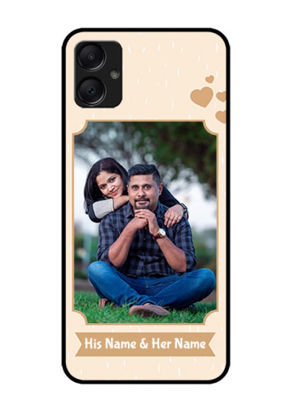 Galaxy A05 Custom Glass Phone Case - With Confetti Love Design