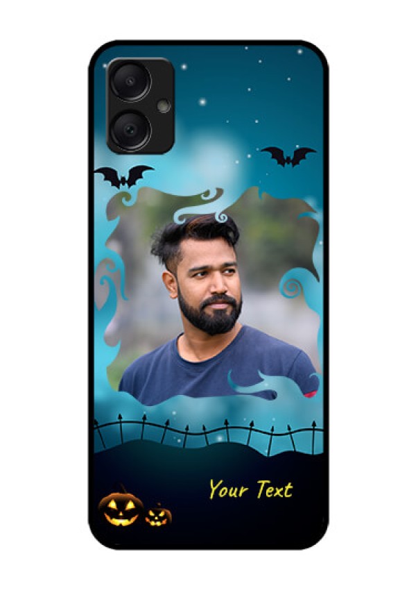 Galaxy A05 Custom Glass Phone Case - Halloween Frame Design