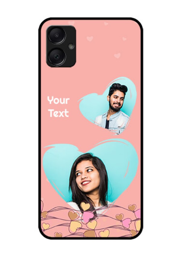 Galaxy A05 Custom Glass Phone Case - Love Doodle Design