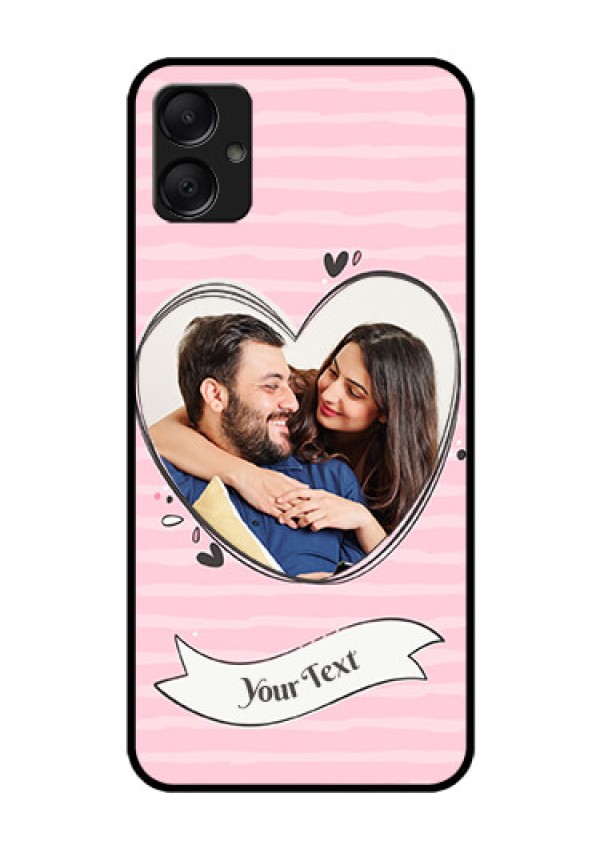 Galaxy A05 Custom Glass Phone Case - Vintage Heart Design