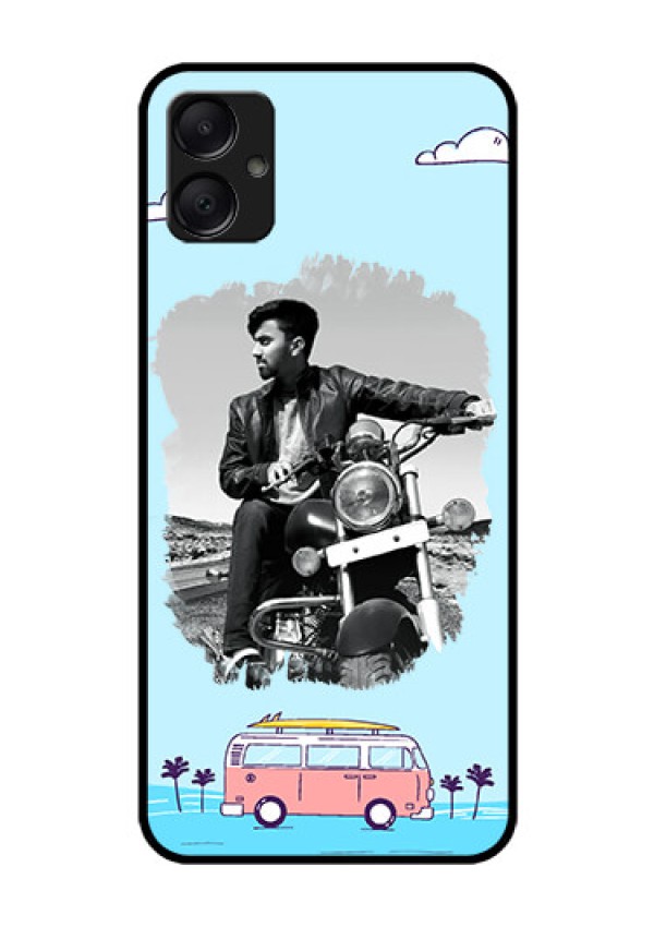 Galaxy A05 Custom Glass Phone Case - Travel & Adventure Design