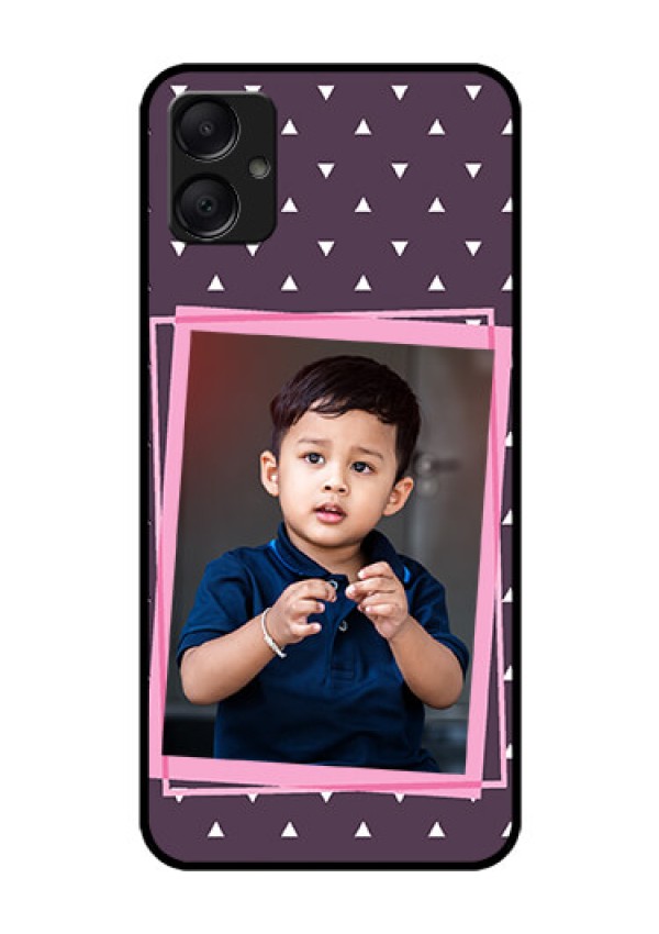 Galaxy A05 Custom Glass Phone Case - Triangle Pattern Dotted Design