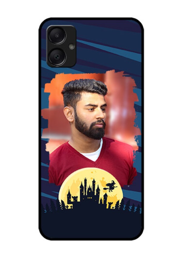 Galaxy A05 Custom Glass Phone Case - Halloween Witch Design