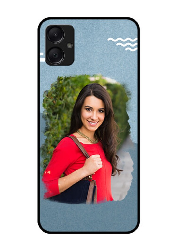 Galaxy A05 Custom Glass Phone Case - Grunge Line Art Design