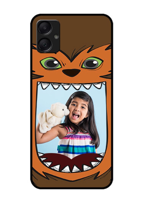 Galaxy A05 Custom Glass Phone Case - Owl Monster Back Case Design