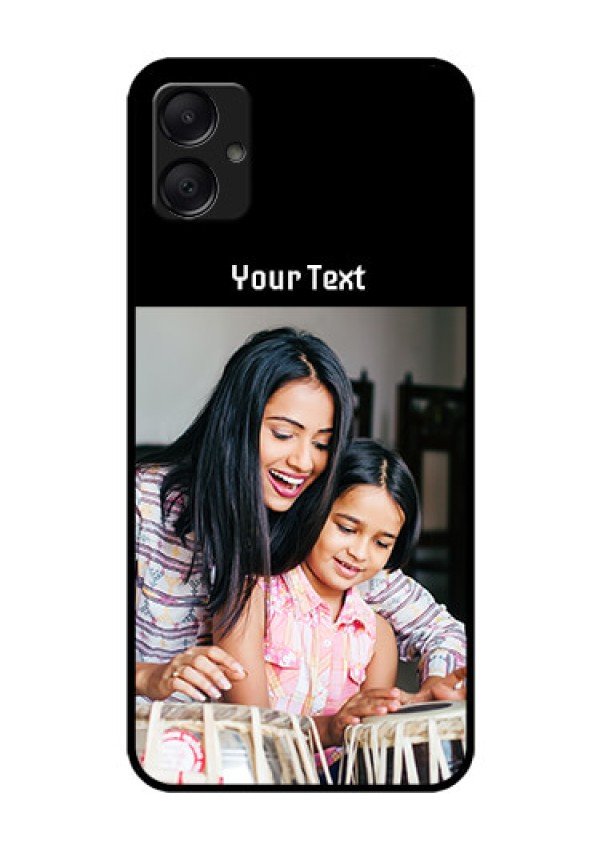 Galaxy A05 Custom Glass Phone Case - Photo With Name Design