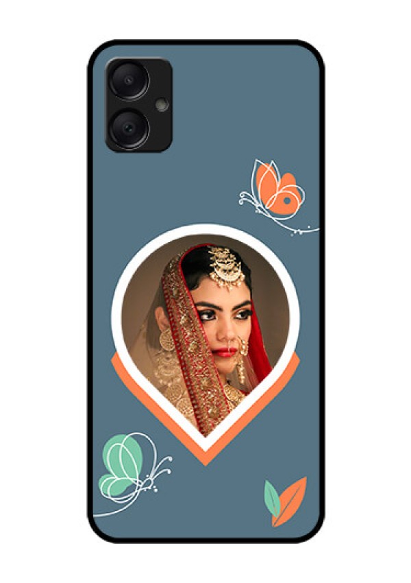 Galaxy A05 Custom Glass Phone Case - Droplet Butterflies Design