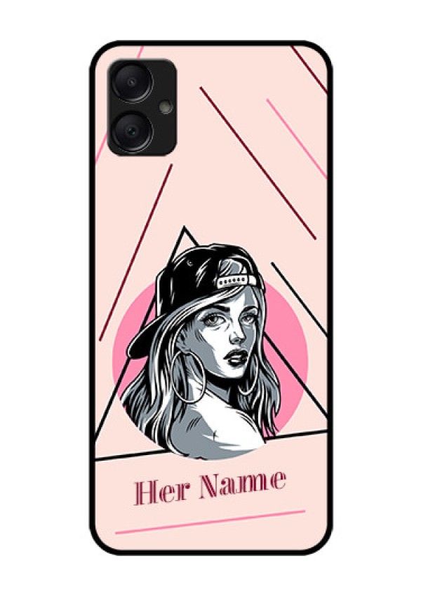 Galaxy A05 Custom Glass Phone Case - Rockstar Girl Design