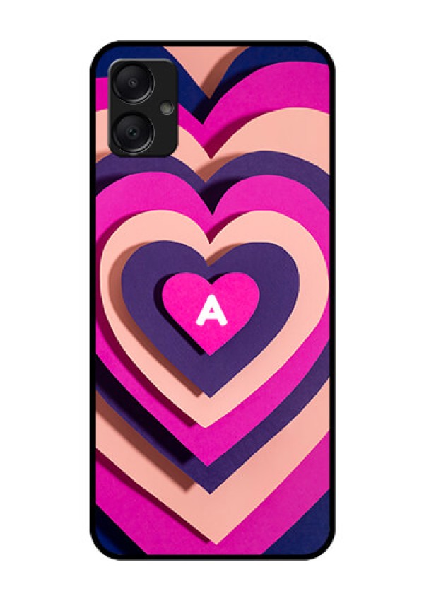 Galaxy A05 Custom Glass Phone Case - Cute Heart Pattern Design
