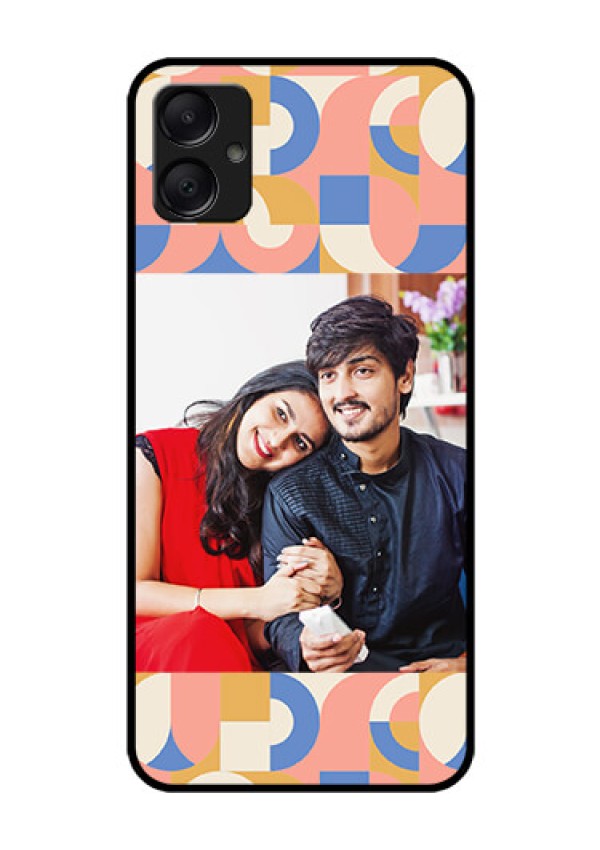 Galaxy A05 Custom Glass Phone Case - Semi - Circle Maze Pattern Design