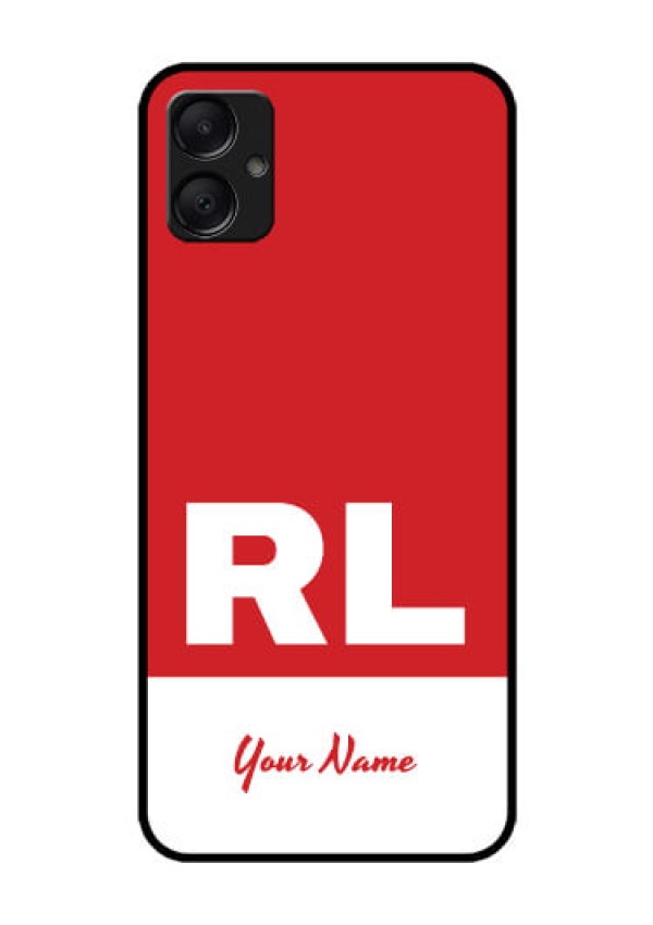 Galaxy A05 Custom Glass Phone Case - Dual Tone Custom Text Design