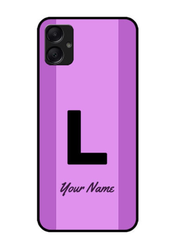 Galaxy A05 Custom Glass Phone Case - Tricolor Custom Text Design