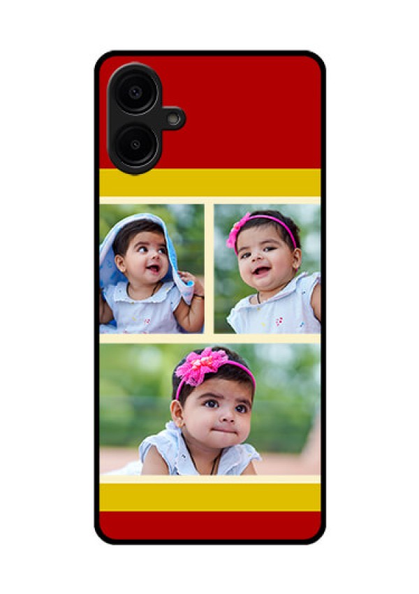 Samsung Galaxy A06 Custom Glass Phone CaseMultiple Pic Upload Design