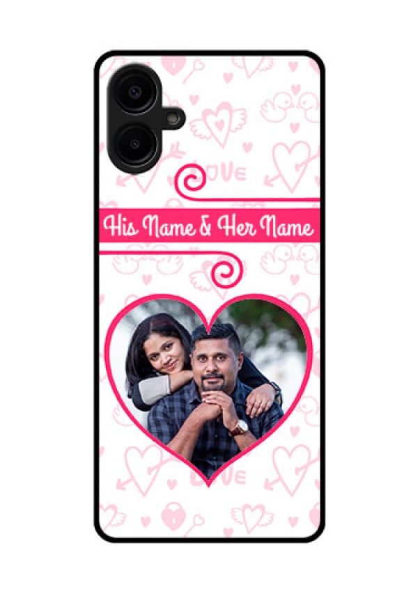 Samsung Galaxy A06 Custom Glass Phone CaseHeart Shape Love Design