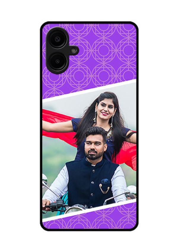 Samsung Galaxy A06 Custom Glass Phone CaseViolet Color Pattern Design
