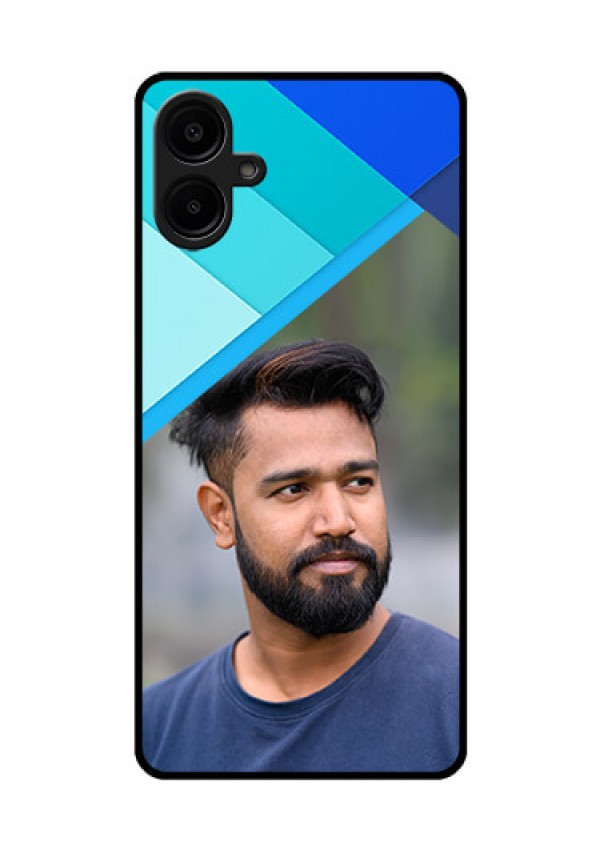 Samsung Galaxy A06 Custom Glass Phone CaseBlue Pattern Design