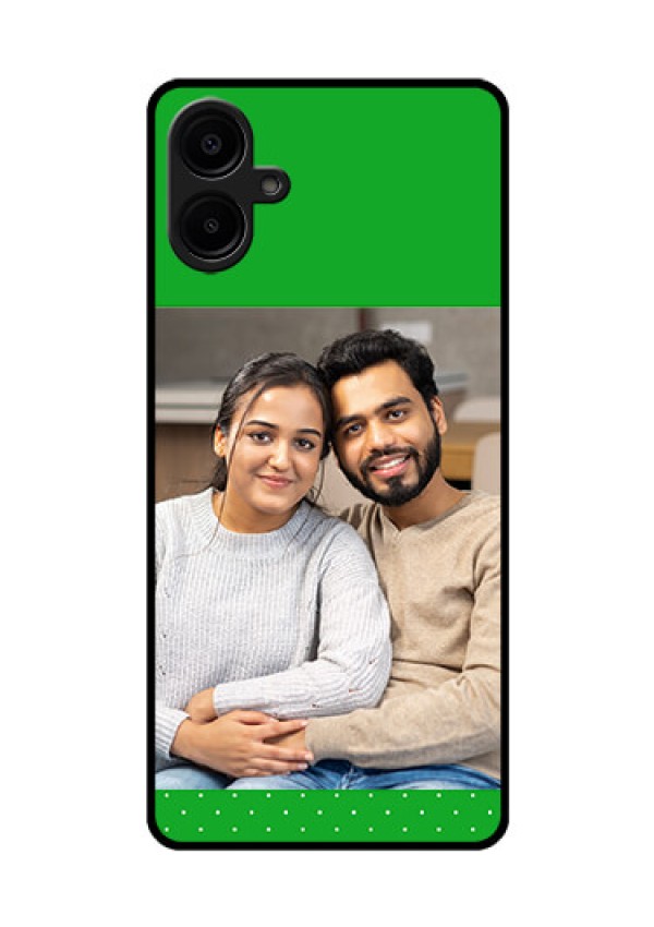Samsung Galaxy A06 Custom Glass Phone CaseGreen Pattern Design