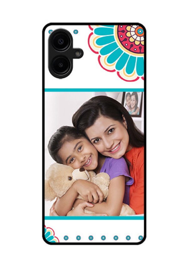 Samsung Galaxy A06 Custom Glass Phone CaseFlower Design