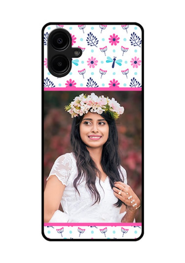 Samsung Galaxy A06 Custom Glass Phone CaseColorful Flower Design