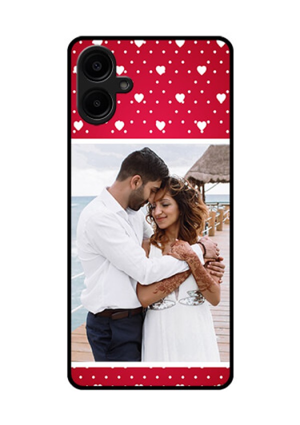 Samsung Galaxy A06 Custom Glass Phone CaseHearts Mobile Case Design