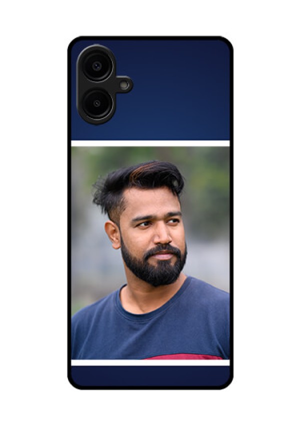 Samsung Galaxy A06 Custom Glass Phone CaseSimple Royal Blue Design