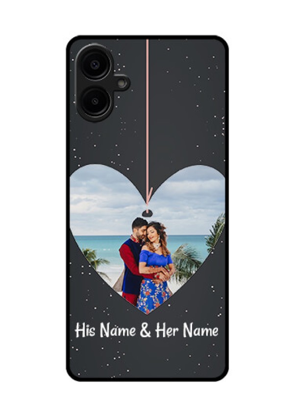 Samsung Galaxy A06 Custom Glass Phone CaseHanging Heart Design