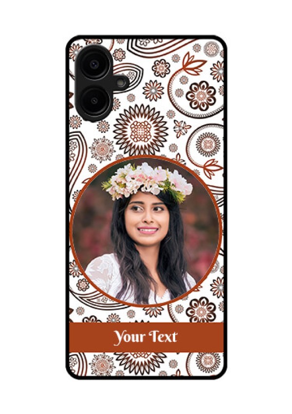 Samsung Galaxy A06 Custom Glass Phone CaseAbstract Flower Design