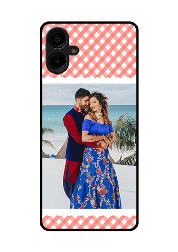 Samsung Galaxy A06 Custom Glass Phone CasePink Pattern Design