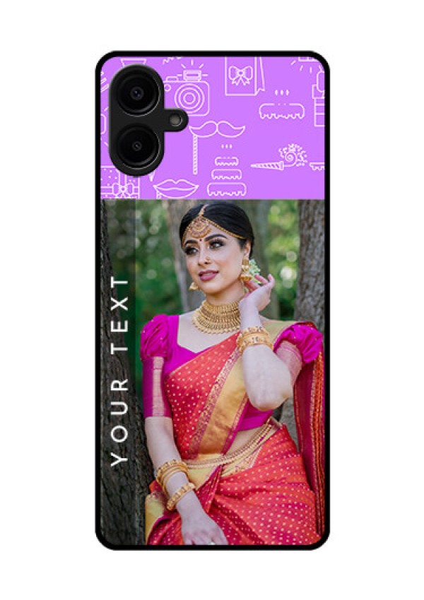 Samsung Galaxy A06 Custom Glass Phone CaseBirthday Icons Design